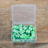 50 stuks Kralen Appel Groen - 1 cm - Figuurkralen - Kleikralen - Fimokralen - Polymeer Kralen
