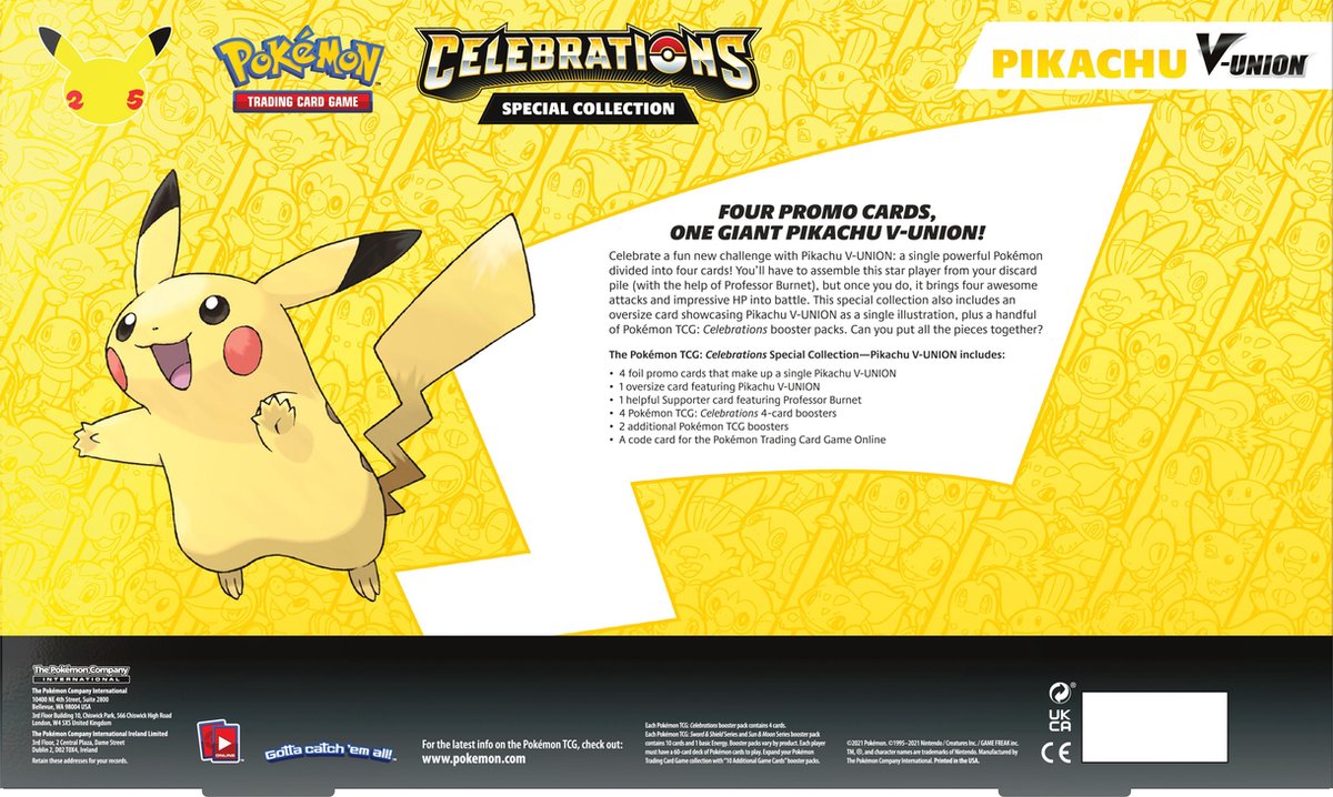 Coffret Pikachu V-Union - Collection Spéciale Célébrations