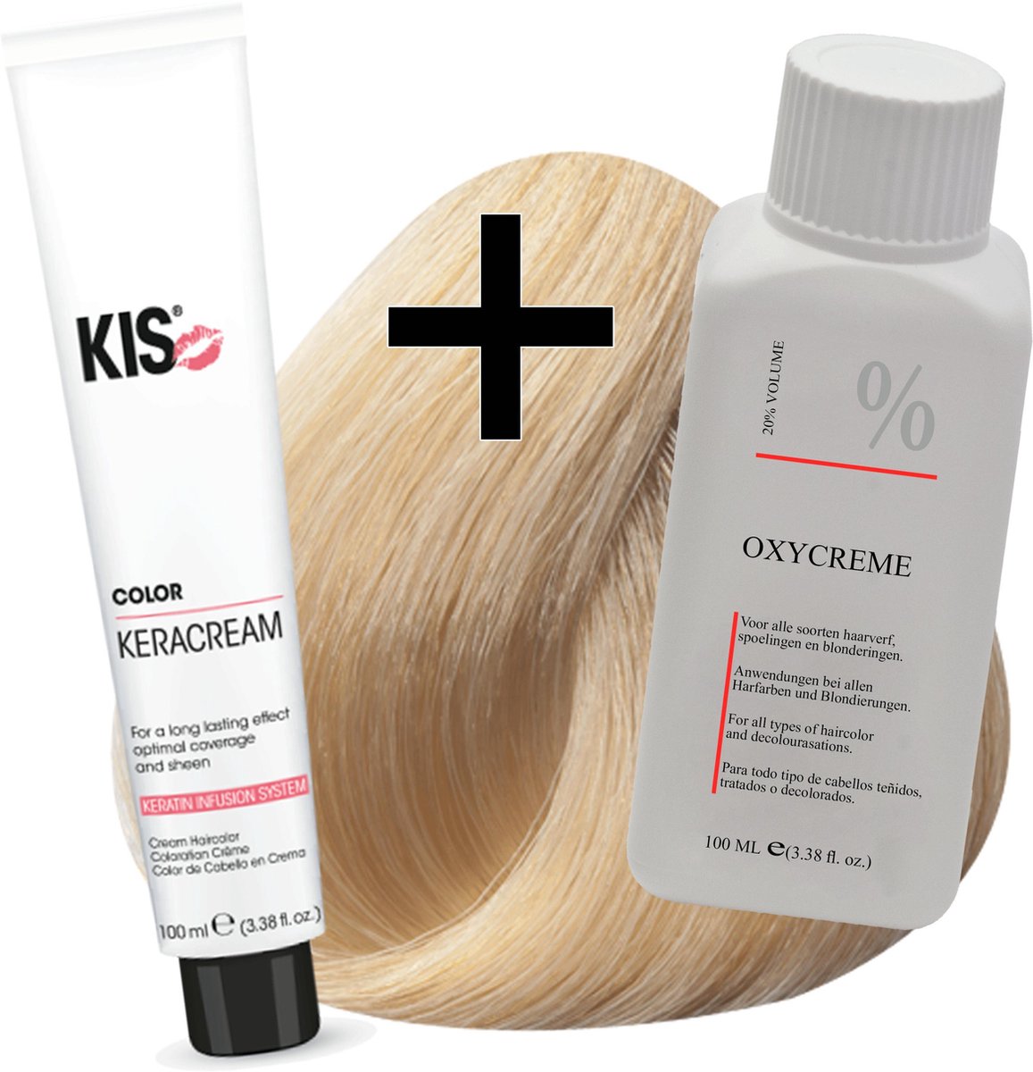 KIS haarverfset - 10N Extra lichtblond - haarverf & waterstofperoxide