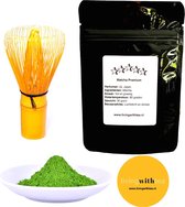 Matcha set - 2 Delig - Traditionele matcha set - Matcha poeder - Japanse matcha set - Matcha thee - Matcha premium - matcha klopper - Japanse Theeceremonie - Matcha startersset - M