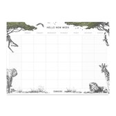 Fabrikten Weekplanner - Safari - Groen/Zwart - Engels - A4