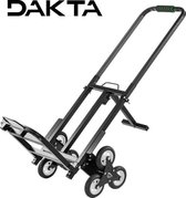 Dakta® Opvouwbare Steekwagen Voor Trappen | Lichtgewicht | Steekwagen | Multifunctioneel | Trolley | Inklapbaar | Zwart | Max. 149KG Laadvermogen