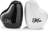 Peper en zoutvat - Salt and pepper shaker set - Mr and mrs set