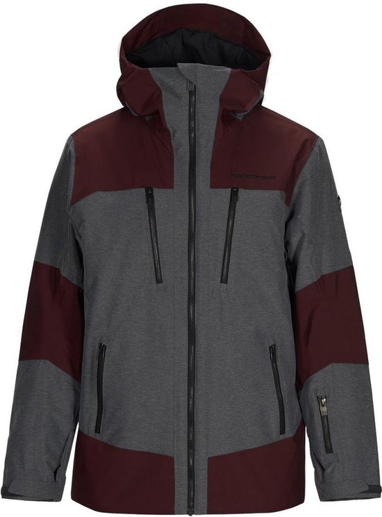 Peak Performance - Balmaz Jacket - Heren Ski-jas - S - Grijs/Rood