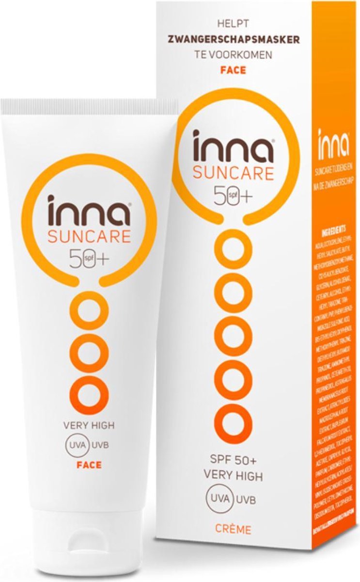 Inna Suncare Zonnebrand Gezicht SPF50 - Speciaal voor Zwangere Vrouwen - 50ml