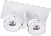 LED-inbouwspot BR0012 Vierkant card. 2x7W 2700K dimbaar Wit