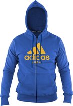 Adidas-hoody met rits | blauw-oranje | maat XXL