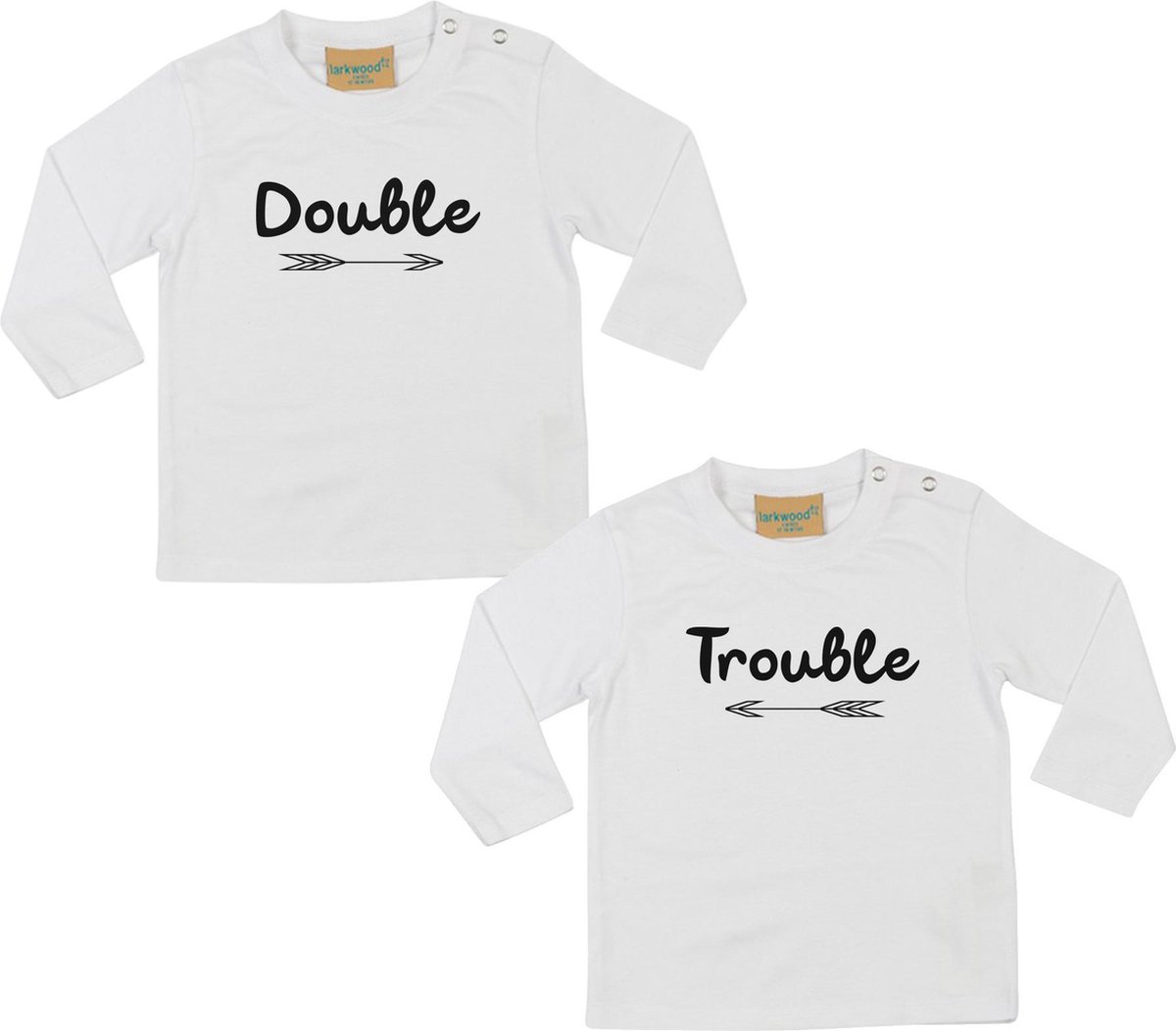 Longsleeve Double Trouble | MT 18-24 MND 86/92 | T-shirt Lange Mouw Tweeling