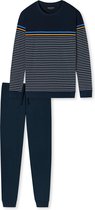 Schiesser  Mannen Pyjamaset - Royalblauw - Maat S