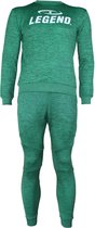 Joggingpak met Sweater Kids/Volwassenen Groen SlimFit Polyester  XL
