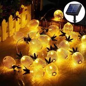 BOTC - Lichtsnoer Buiten -Tuinverlichting op zonne energie - Pineapple Solar String Lights - Solar Tuinverlichting -Waterproof - 20LED - 5M -Warm witter
