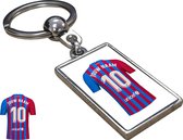 FC Barcelona  Shirt met Jouw Naam - Seizoen 21/22 - Gepersonaliseerde Sleutelhanger met Jouw Naam en Nummer - Cadeau - Verjaardag - Kerst - Kado - Valentijn - Gepersonaliseerd Cadeau - Voetbal