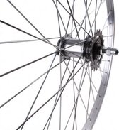 achterwiel 24 inch terugtraprem alu 36G zilver