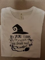 T-shirt met opdruk witch