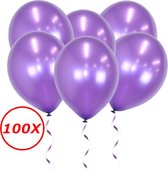 Paarse Ballonnen Metallic 100St Feestversiering Verjaardag Ballon