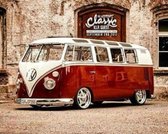 Diamond painting 40 x 50 cm - Volkswagen busje rood