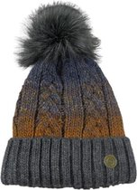 Muts dames winter met fleece-voering (compleet) en pompon