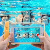 2 Stuks - Universele Mobiele Telefoon Hoes - Onder Water - Fluoriserend & 100% Waterdicht - Oranje
