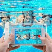 2 Stuks - Universele Mobiele Telefoon Hoes - Onder Water - Fluoriserend & 100% Waterdicht - Wit