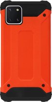 WLONS Rubber Kunststof Bumper Case Hoesje Geschikt voor Samsung Galaxy Note 10 Lite - Oranje