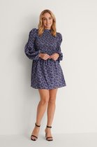 NA-KD High Neck Smocked Mini Dames Jurk - Maat 42