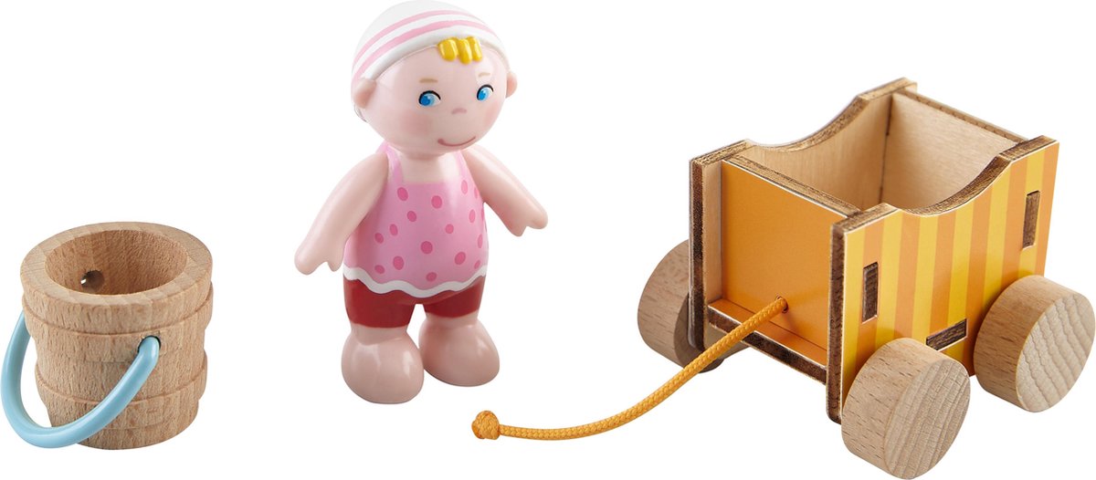 Little Friends Poppenhuispop Baby Nora 12 Cm Roze/bruin