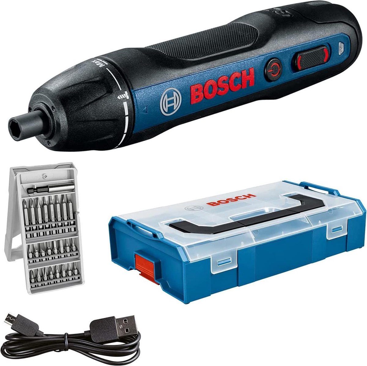 Tournevis sans fil Bosch Professional Bosch GO (avec jeu d'embouts de 25  pièces, câble... | bol.com