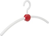 De Kledinghanger Gigant - 12 x Garderobehanger Point kunststof wit / rood, 45 cm