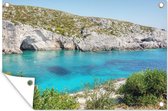 Tuindecoratie Griekse stranden - Zakynthos - Zee - 60x40 cm - Tuinposter - Tuindoek - Buitenposter