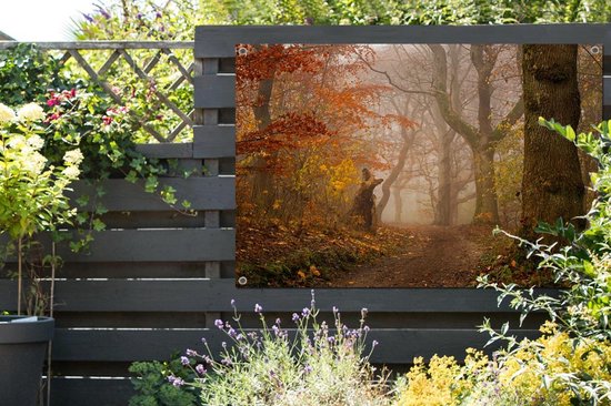Affiche de jardin Automne - Forêt - Feuilles - 120x80 cm - Jardin