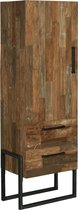 Kast | potenza | gerecycled teakhout | wit | 66 x 45 x 190(h) cm