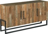 Dressoir | potenza | gerecycled teakhout | wit | 166 x 45 x 85(h) cm