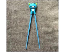 ProductGoods - 2 Stuks Eetstokjes Voor Kinderen - Sushi - Met Hulpstuk - Blauw - Bestek - Chopsticks - Noodle - Noedel