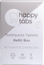 Happy Tabs - Refill Box - Tandpasta Tabletten - Mint Charcoal (120 Tabletten)