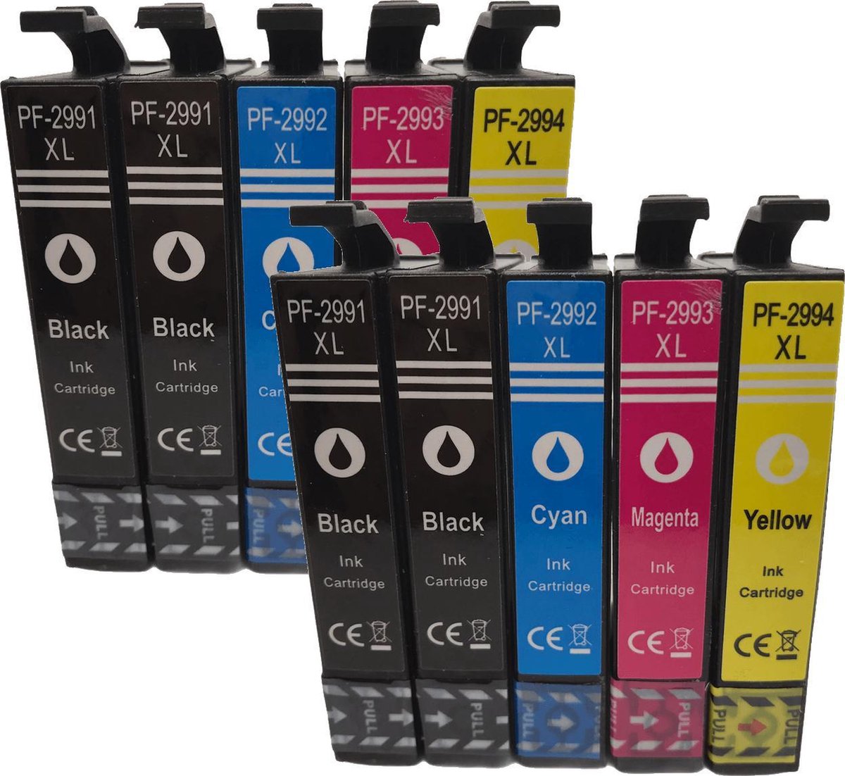 MediaHolland® Huismerk T2991-T2994 Huismerk inktpatronen 29XL set van 10 stuks. Geschikt voor XP-235 XP-245 XP-247 XP-255 XP-257 XP-332 XP-335 XP-342 XP-345 XP-352 XP-355 XP-432 XP-435 XP-442 XP-445 XP-452 XP-455
