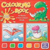 CULORE - Colouring block - Water paint - Kleurboek - Dinosaurus - Incl. kwasten