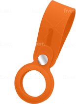 Airtag Sleutelhanger - Tagcover Apple Airtag - Beschermhoes -  Silicone (ORANJE) - Airtag Houder - Hoesje - Hanger