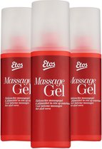 Etos Glijmiddel waterbasis - Gel - Massage - Aloë Vera - Geurloos - 3 x 125 ml