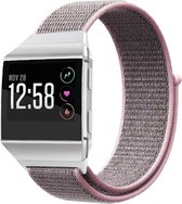Nylon Smartwatch bandje - Geschikt voor  Fitbit Ionic nylon bandje - pink sand - Horlogeband / Polsband / Armband