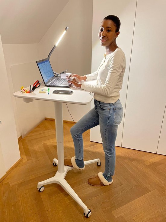 Klein - zit-sta bureau - gasveer - Single Leg Desk | bol