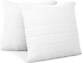 Inzetkussen – Hoofdkussen Reve – Set van 2 – 30 x 30 cm – Polyester omhulsel – Vulling siliconen bol – Wit