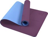 YoZenga Premium yoga mat | sportmat | Fitnessmat | extra breed | extra dik | TPE |  Lotus Purple/blue | Inclusief Draagriem