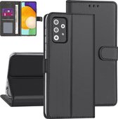 Zwart UNIQ Accessory hoesje voor Samsung Galaxy A52- A52S - Book Case - Kunstleer