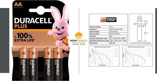 Duracell AA Plus Power - 4 pièces
