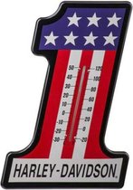 Harley-Davidson #1 Racing Thermometer - Kleurvast Voor Binnen En Buiten