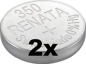 Renata 350 zilveroxide knoopcel horlogebatterij 2 (twee) stuks