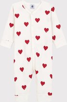 Petit Bateau Slaappakje zonder voetjes met hartjesprint in katoen voor baby's Meisjes Pyjamaset - Maat 92/98