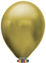 Zakje met 15 goud metallic latex ballonnen - 30cm doorsnee (12 inch) - Biologisch afbreekbaar