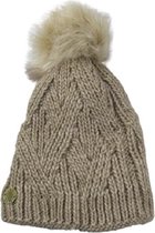 Muts heren winter met pompon en fleece