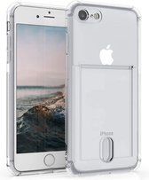 iPhone 7 hoesje met pasjeshouder transparant shock proof